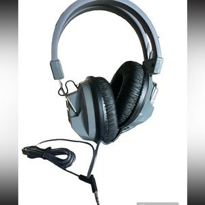 NEW- HamiltonBuhl SchoolMate Deluxe Stereo Headphone Gray with 3.5mm Plug